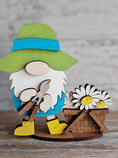 Gnome with Daisy Basket