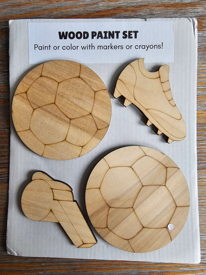 Soccer Wood Paint Set