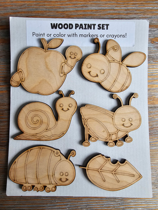 Bugs Wood Paint Set