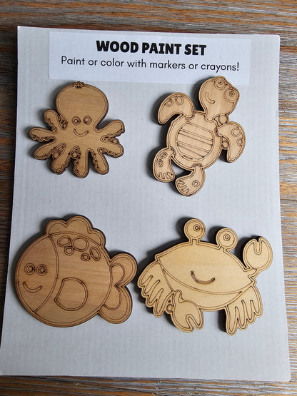 Under the Sea Wood Paint Set