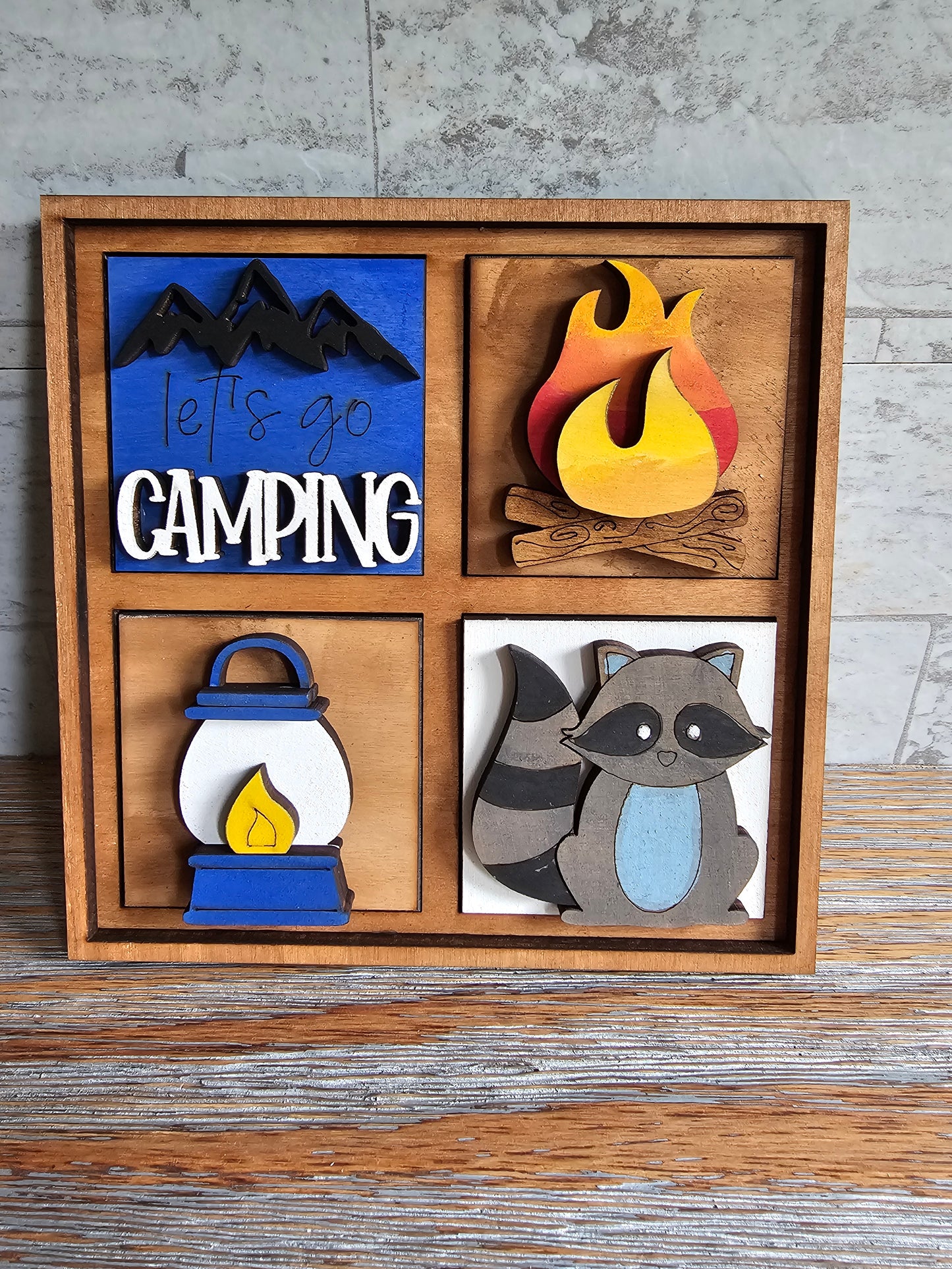 Camping Interchangeable Tile Set - Set of 4