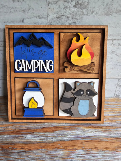 Camping Interchangeable Tile Set - Set of 4