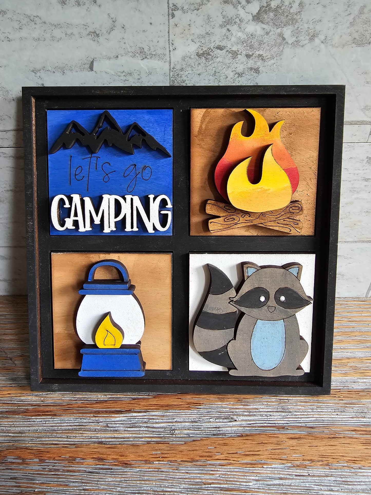 Camping Interchangeable Tile Set - Set of 4