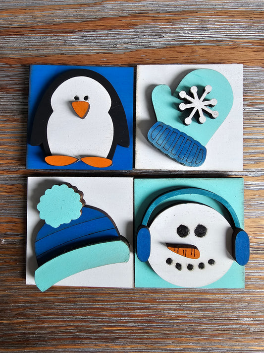 Winter Interchangeable Tile Set - Set of 4