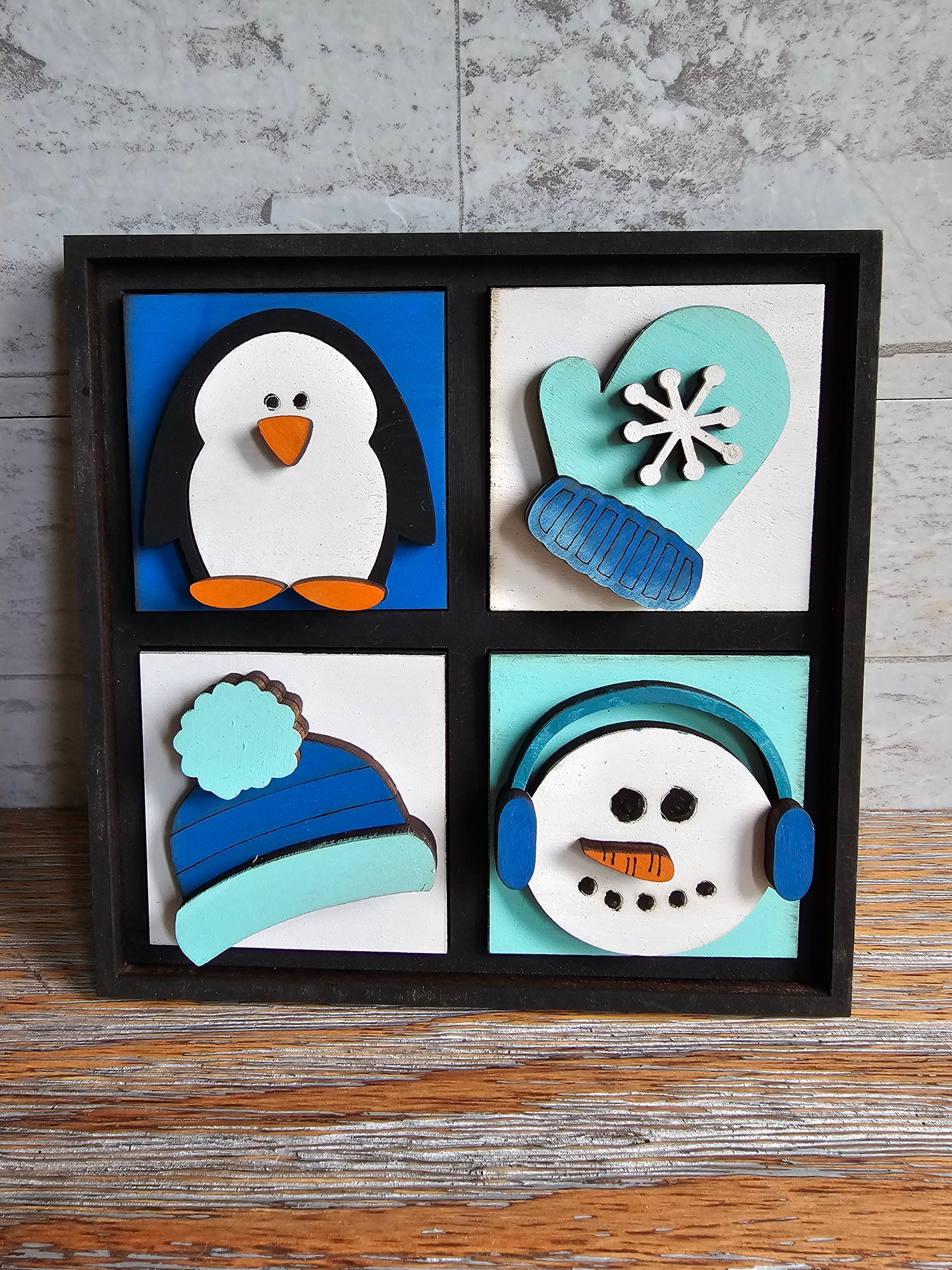Winter Interchangeable Tile Set - Set of 4