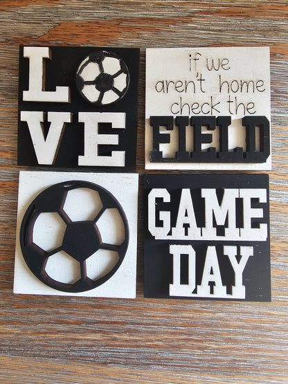 Soccer Interchangeable Tile Set - Set of 4