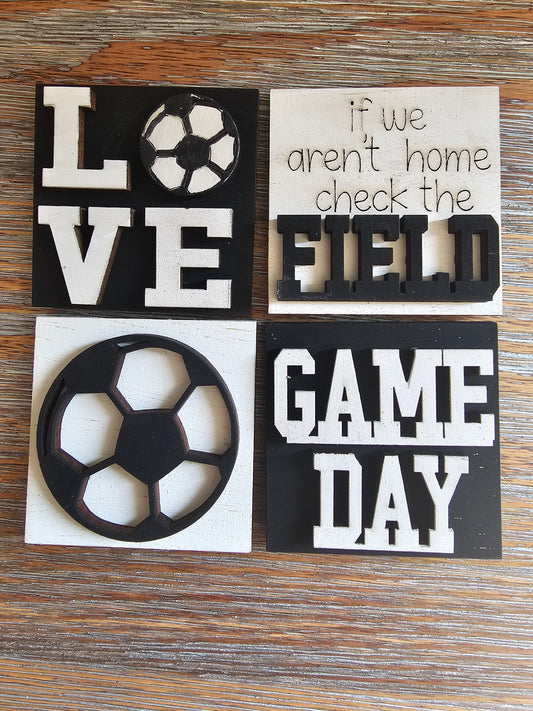 Soccer Interchangeable Tile Set - Set of 4