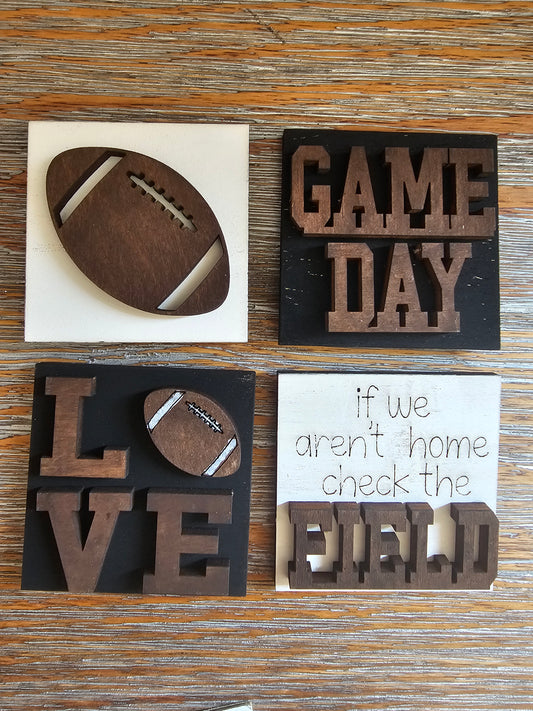 Football Interchangeable Tile Set - Set of 4