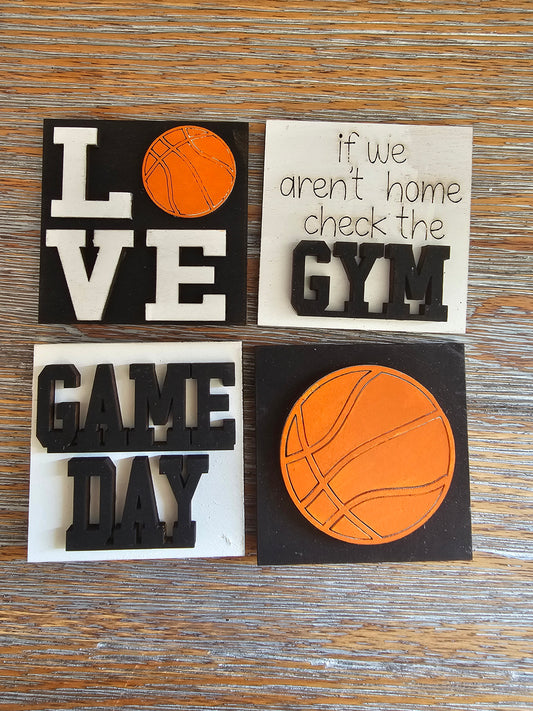 Basketball Interchangeable Tile Set - Set of 4