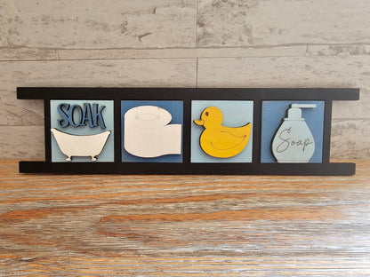 Bathroom Interchangeable Tile Set - Set of 4