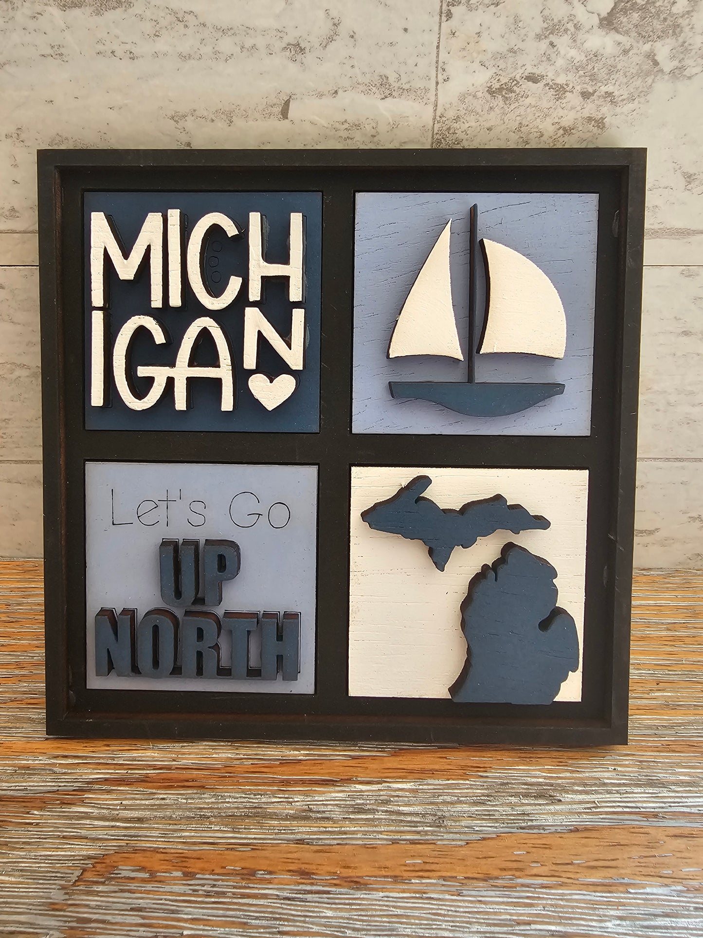 Michigan Themed Interchangeable Tile Set - Set of 4