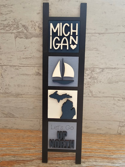 Michigan Themed Interchangeable Tile Set - Set of 4
