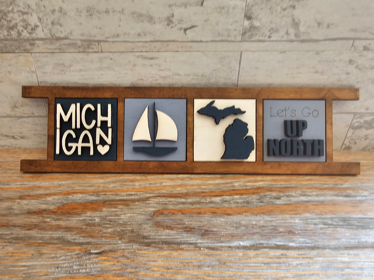 Michigan Themed Interchangeable Tile Set - Set of 4