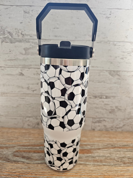 30 oz Soccer Water Bottle