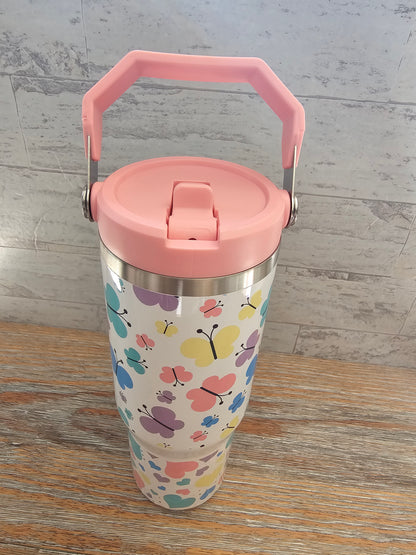 30 oz Pastel Butterflies Water Bottle