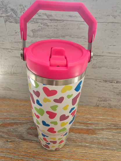 30 oz Bright Hearts Water Bottle
