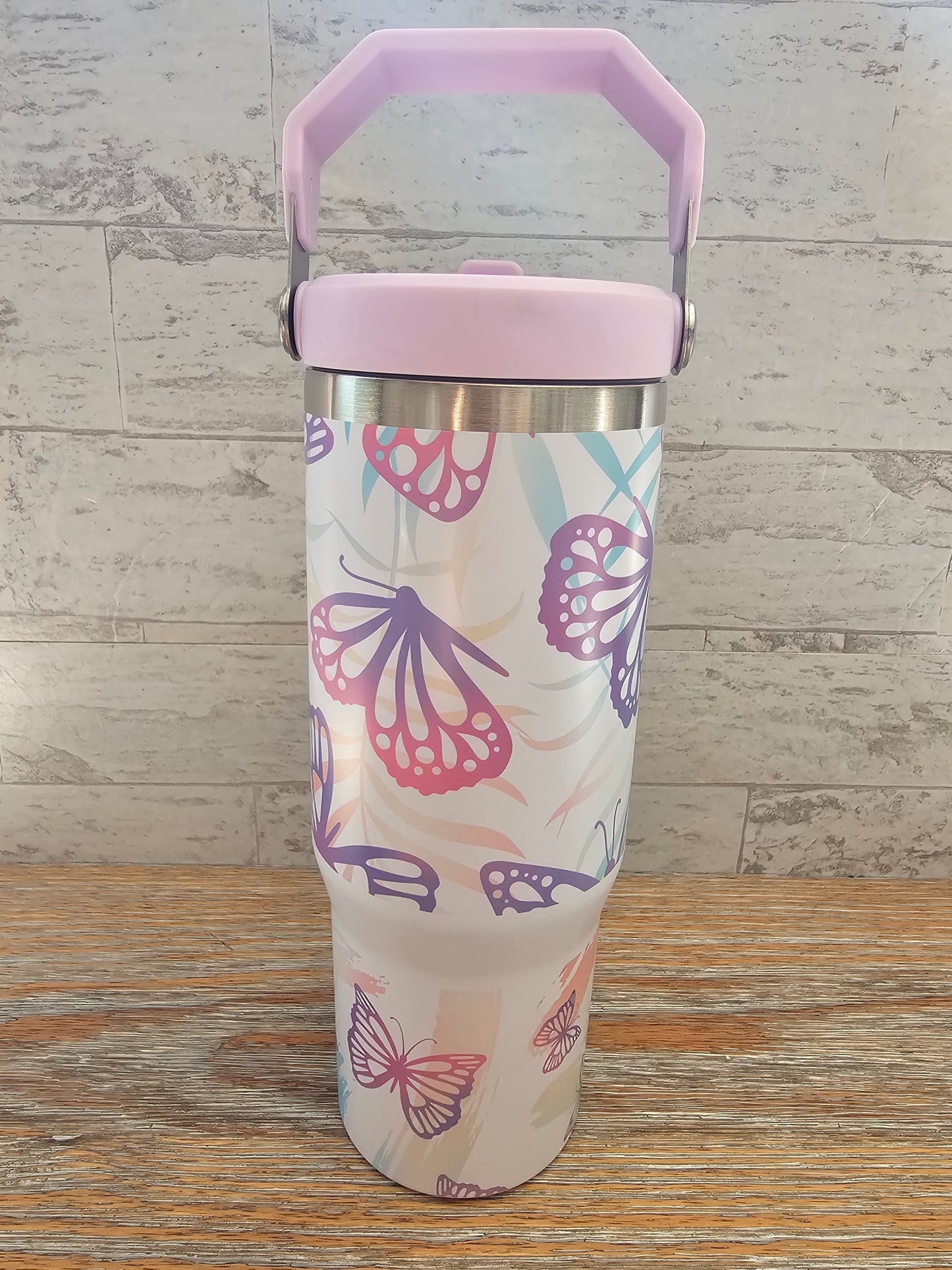 30 oz Butterfly Water Bottle