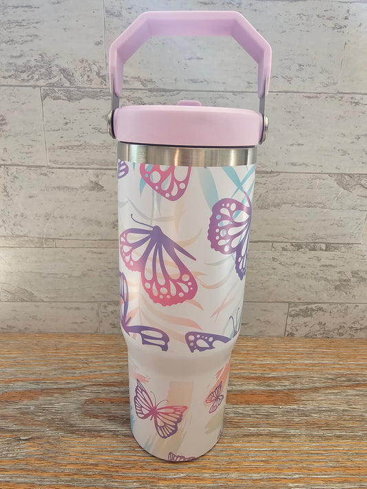30 oz Butterfly Water Bottle