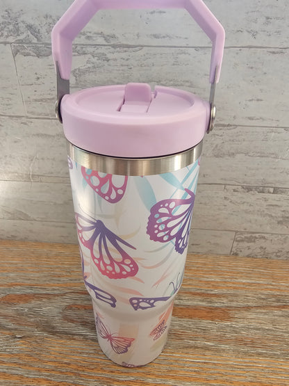 30 oz Butterfly Water Bottle
