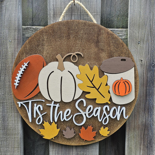 Tis the Season Fall Door Sign