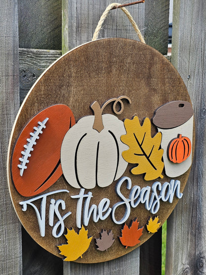 Tis the Season Fall Door Sign
