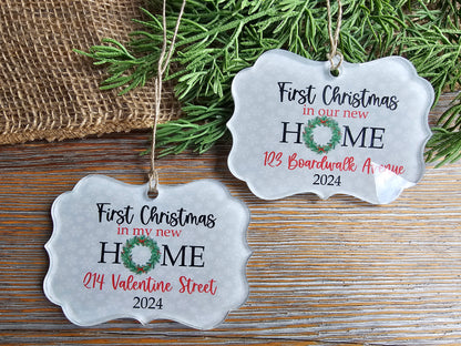 First Christmas in Our New Home Ornament - Personalized Closing Gift