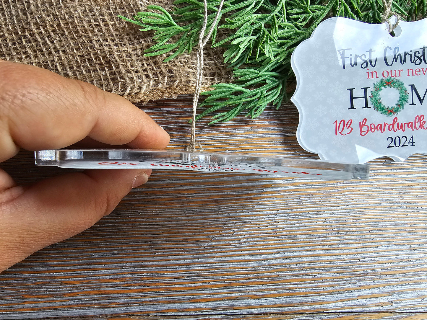 First Christmas in Our New Home Ornament - Personalized Closing Gift