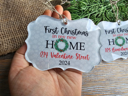 First Christmas in Our New Home Ornament - Personalized Closing Gift