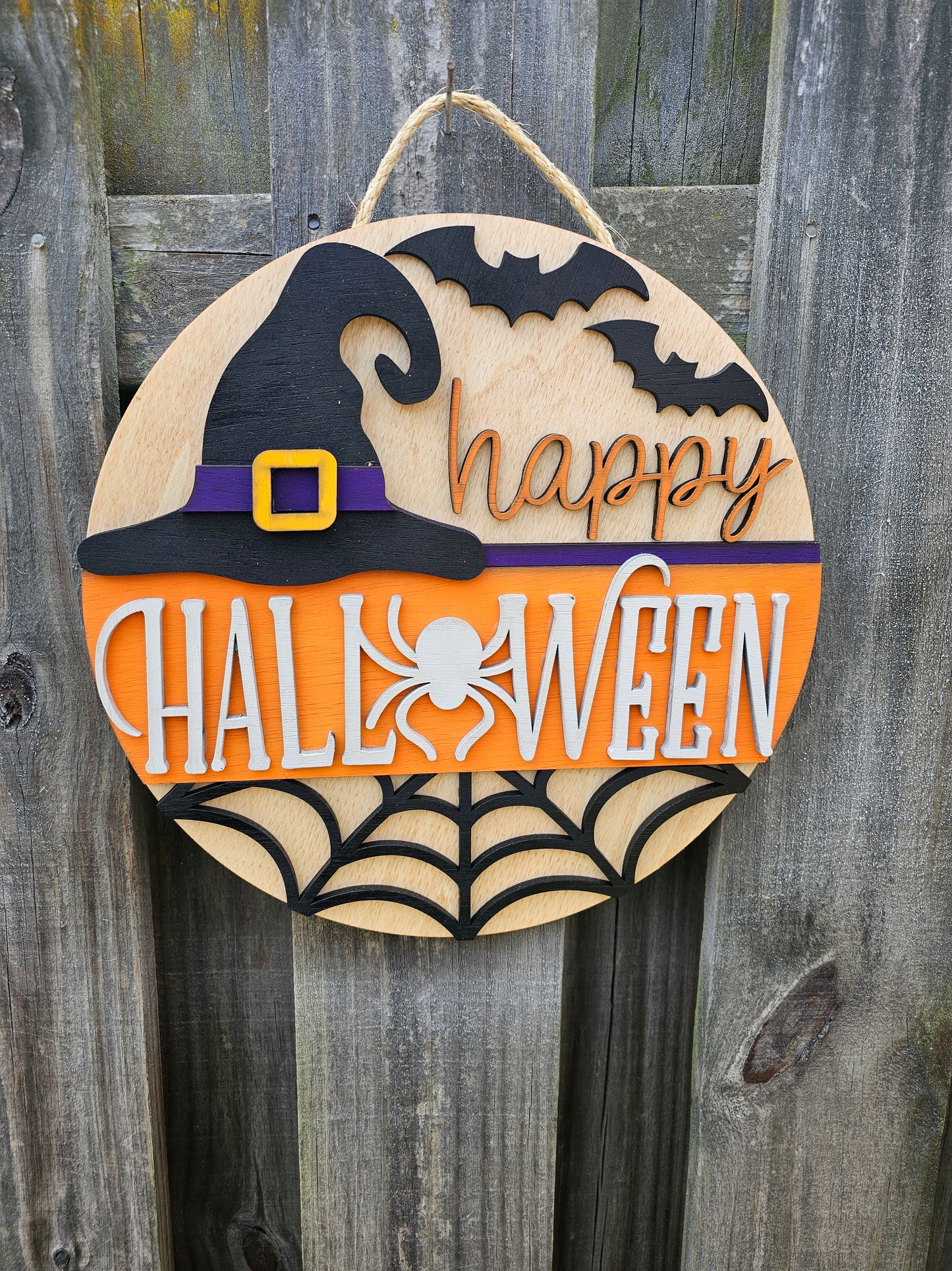 Happy Halloween Witch Door Sign