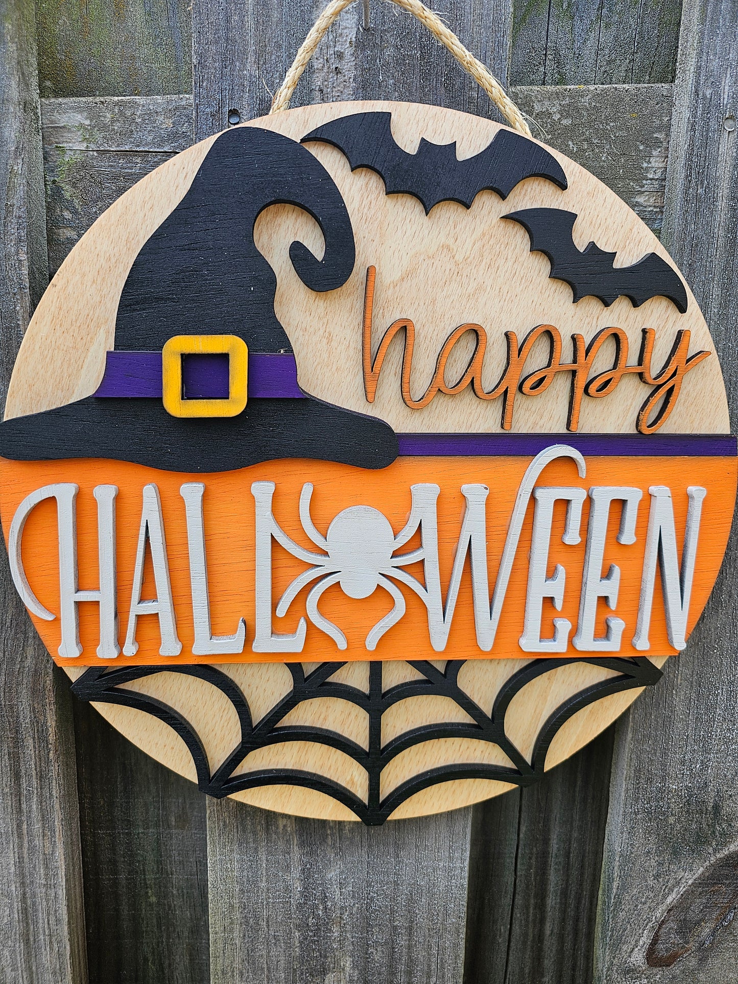 Happy Halloween Witch Door Sign