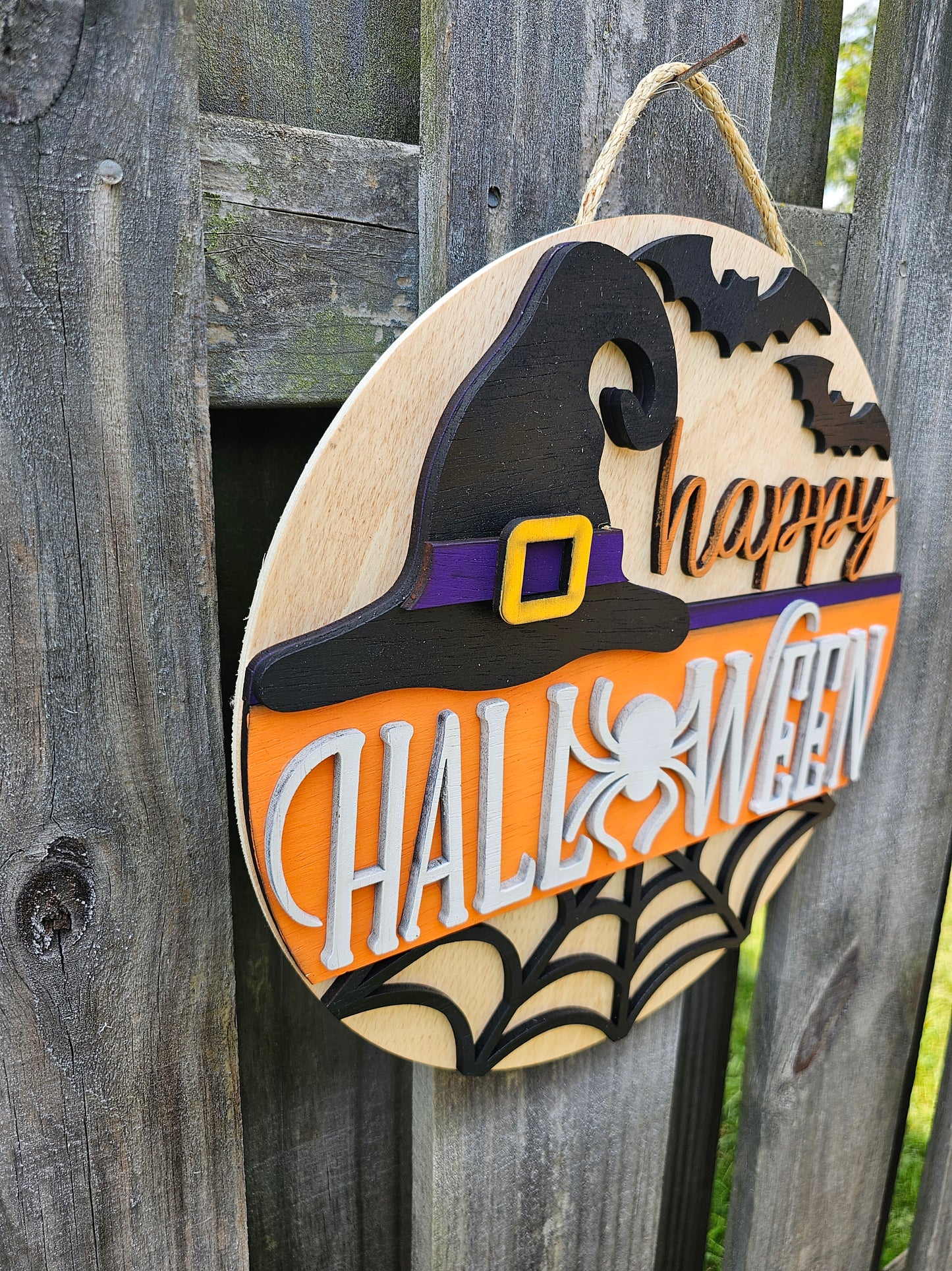 Happy Halloween Witch Door Sign