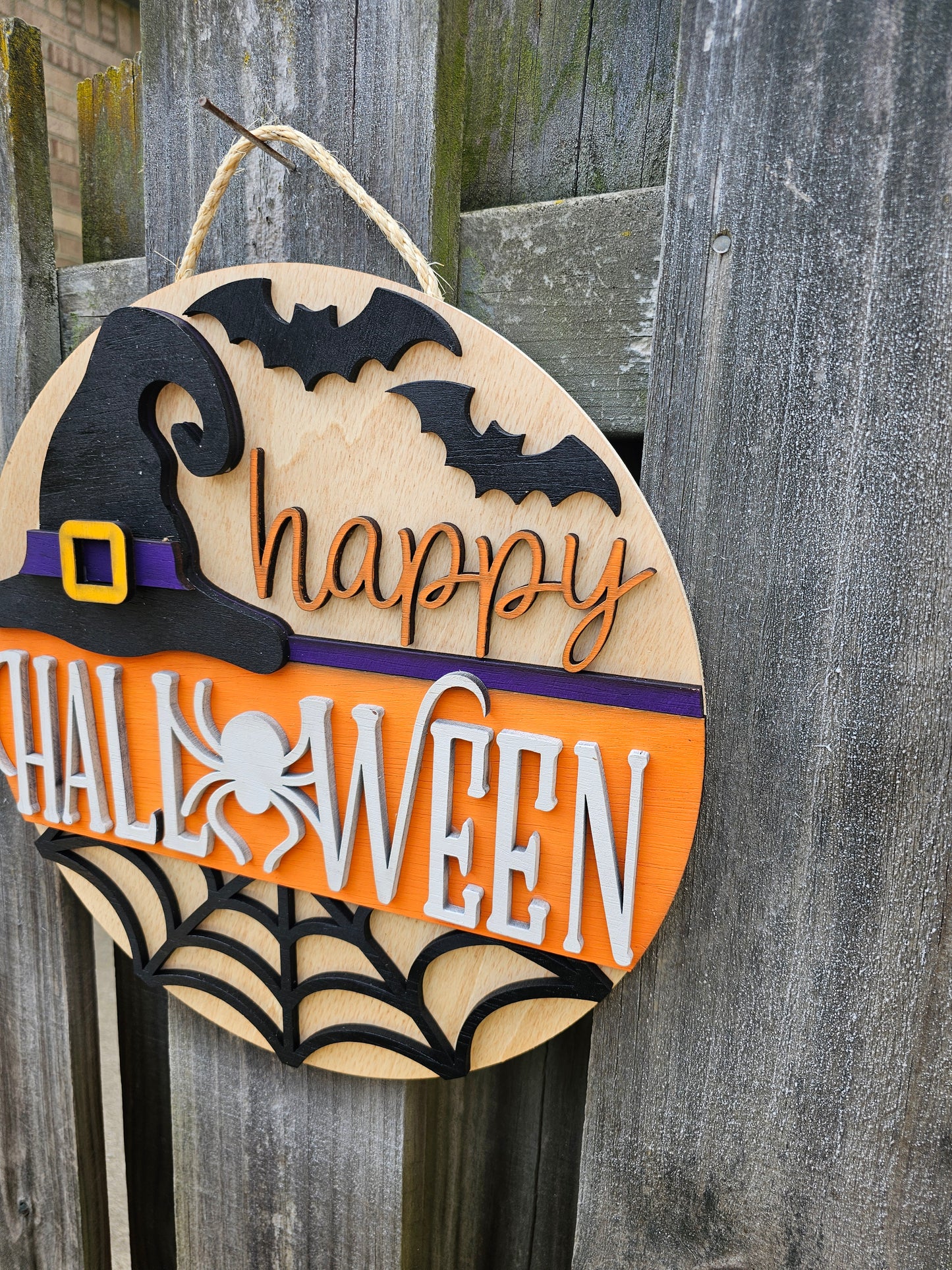 Happy Halloween Witch Door Sign