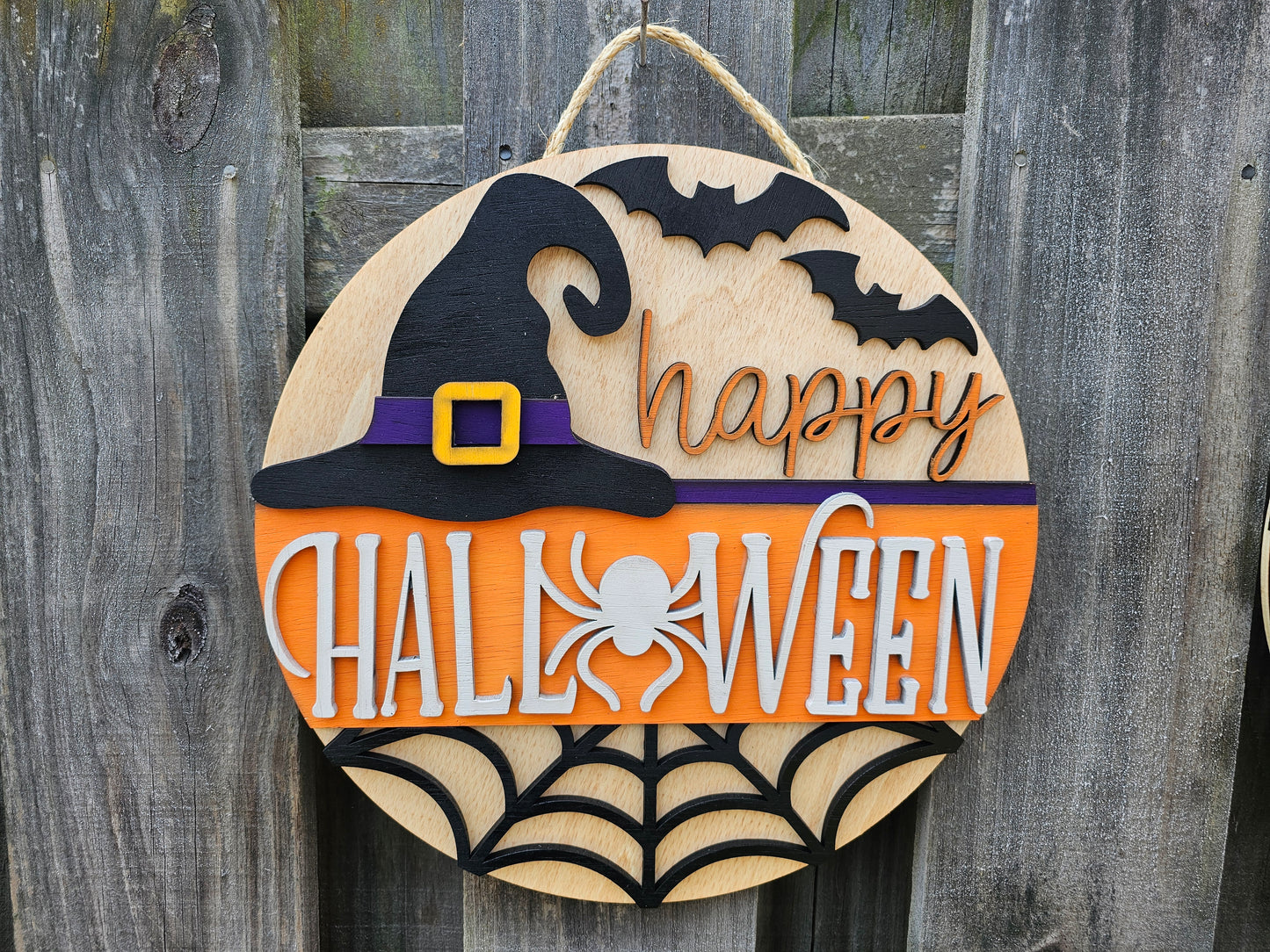 Happy Halloween Witch Door Sign