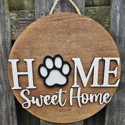 Paw Print Interchangeable Piece - for Interchangeable Door Sign