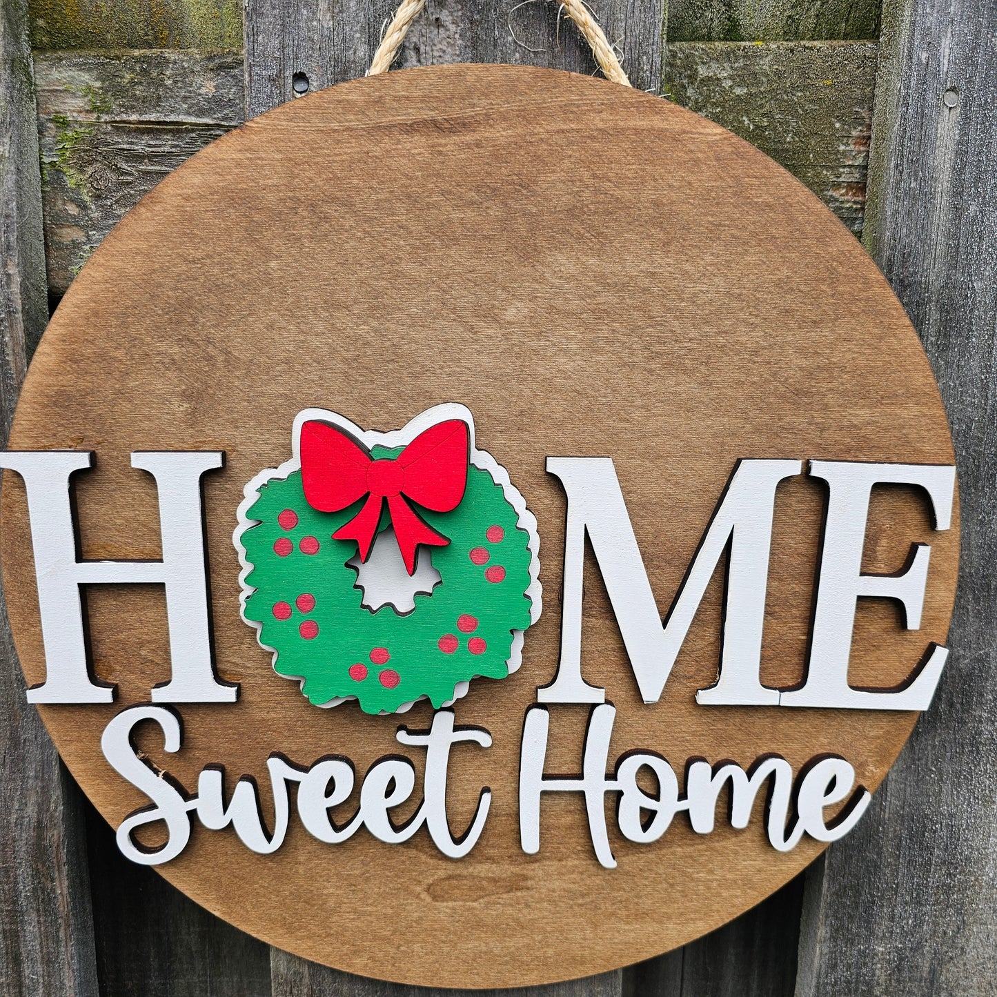Christmas Wreath Interchangeable Piece - for Interchangeable Door Sign