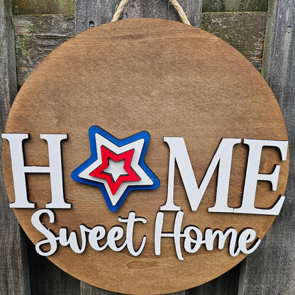 Patriotic Star Interchangeable Piece - for Interchangeable Door Sign