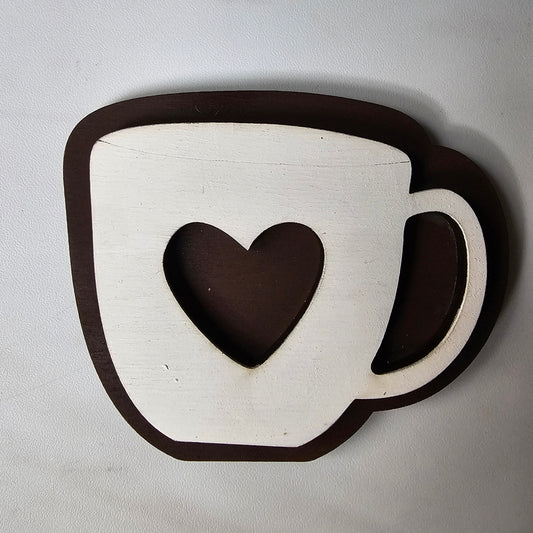 Coffee Mug Interchangeable Piece - for Interchangeable Door Sign
