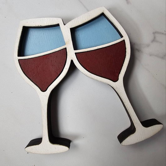 Wine Glasses Interchangeable Piece - for Interchangeable Door Sign