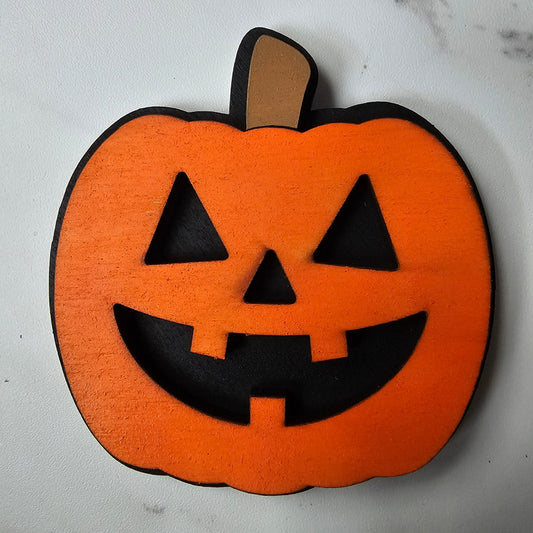 Pumpkin Jack-o-Lantern Interchangeable Piece - for Interchangeable Door Sign