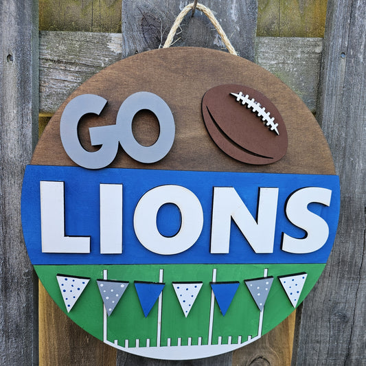 Team Spirit Football Sign - Customizable!
