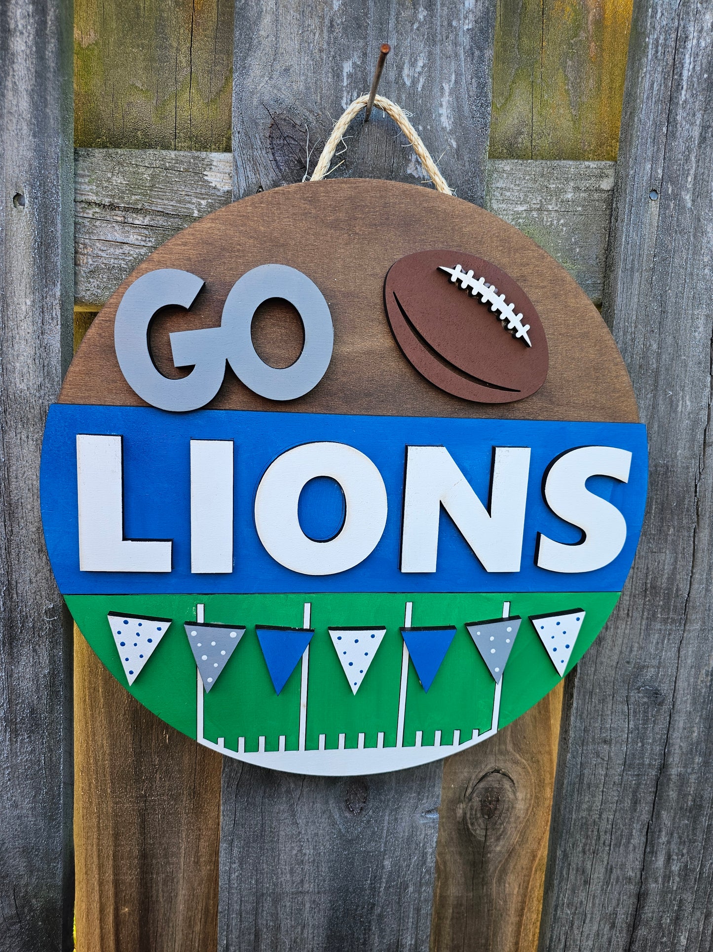 Team Spirit Football Sign - Customizable!