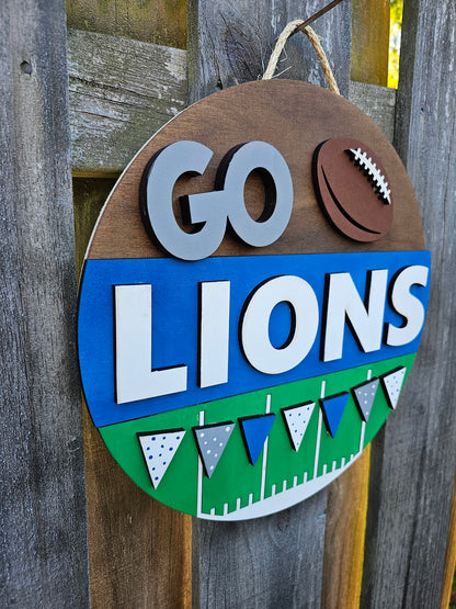 Team Spirit Football Sign - Customizable!