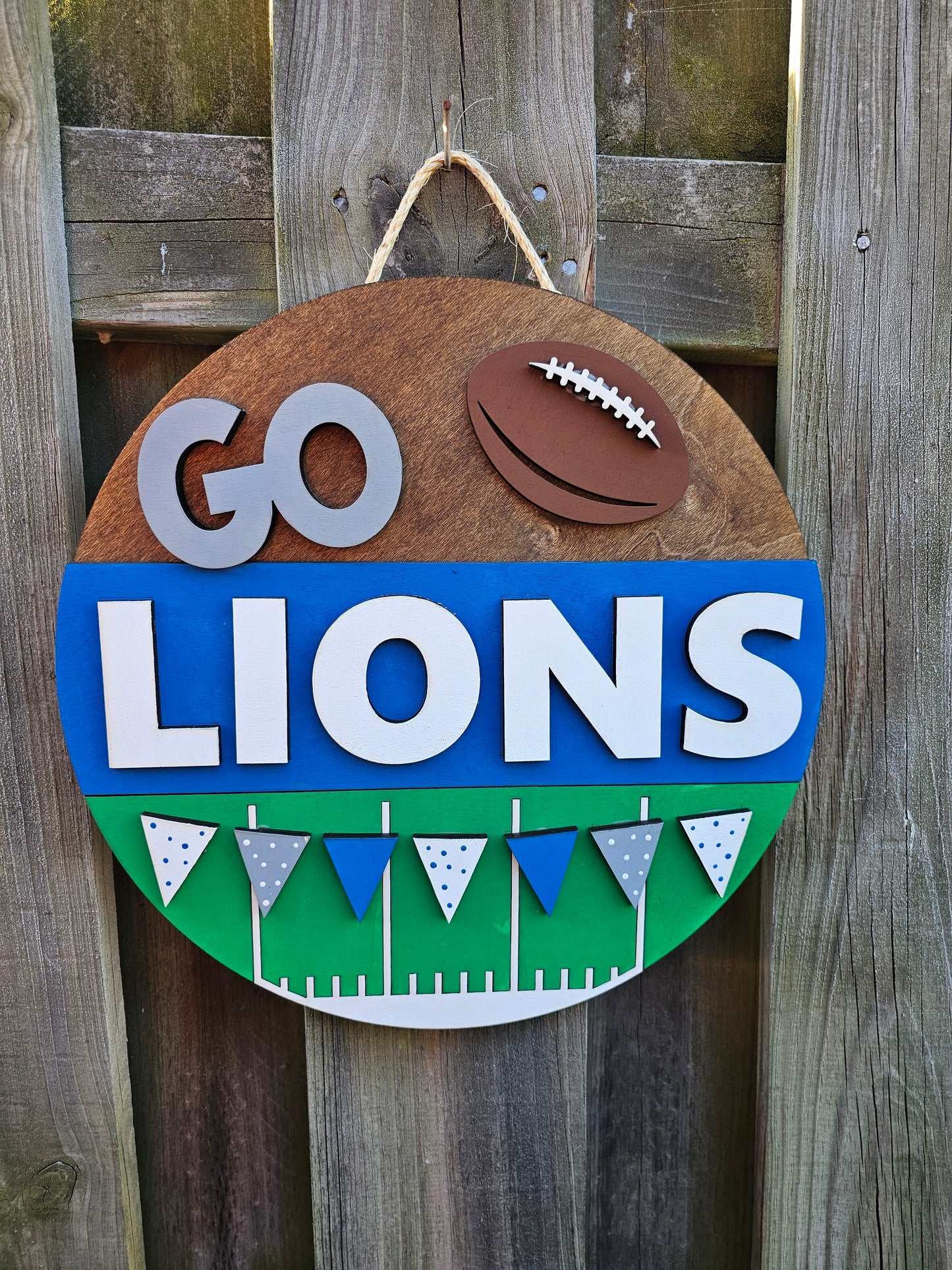 Team Spirit Football Sign - Customizable!