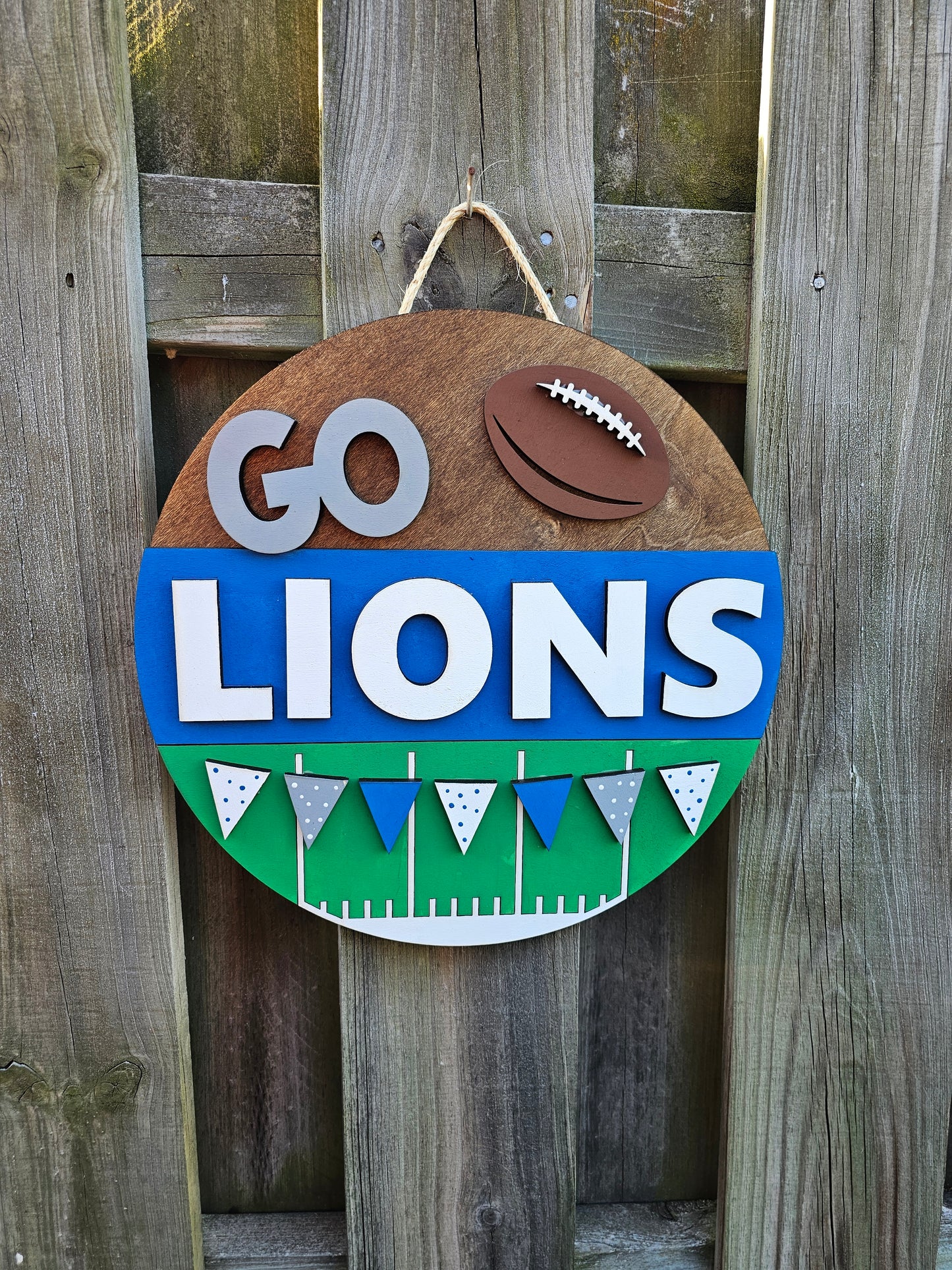 Team Spirit Football Sign - Customizable!