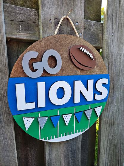 Team Spirit Football Sign - Customizable!