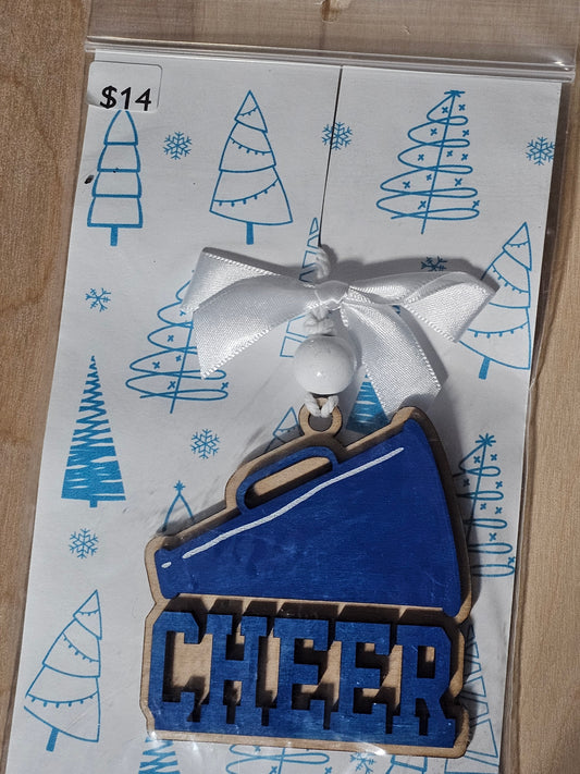 Cheer Wood Ornament - READY TO SHIP