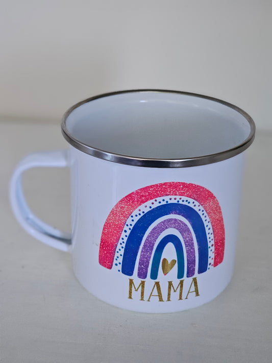 Mama Rainbow Small Metal Mug