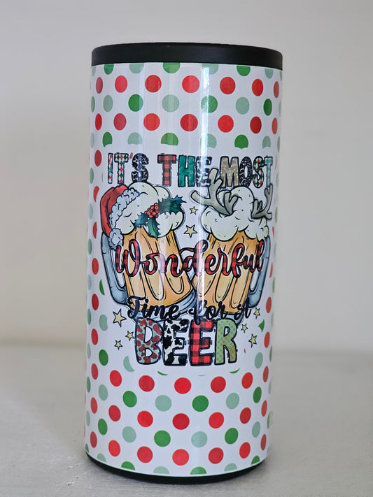 Most Wonderful Time for a Beer - Skinny Can Cooler