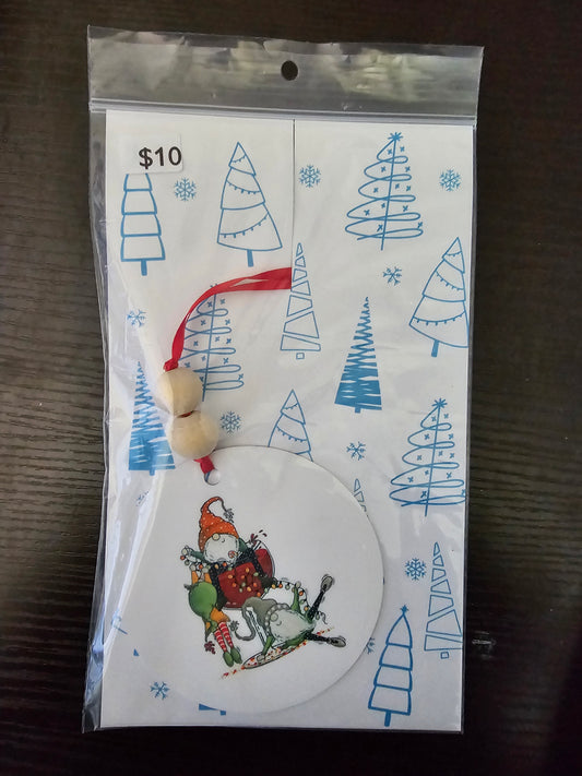 Gnomes Aluminum Ornament - READY TO SHIP