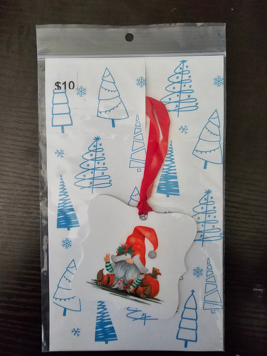 Gnome Aluminum Ornament - READY TO SHIP
